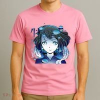 Anime Girl Koi Fishes Japanese T-Shirt thumb 3