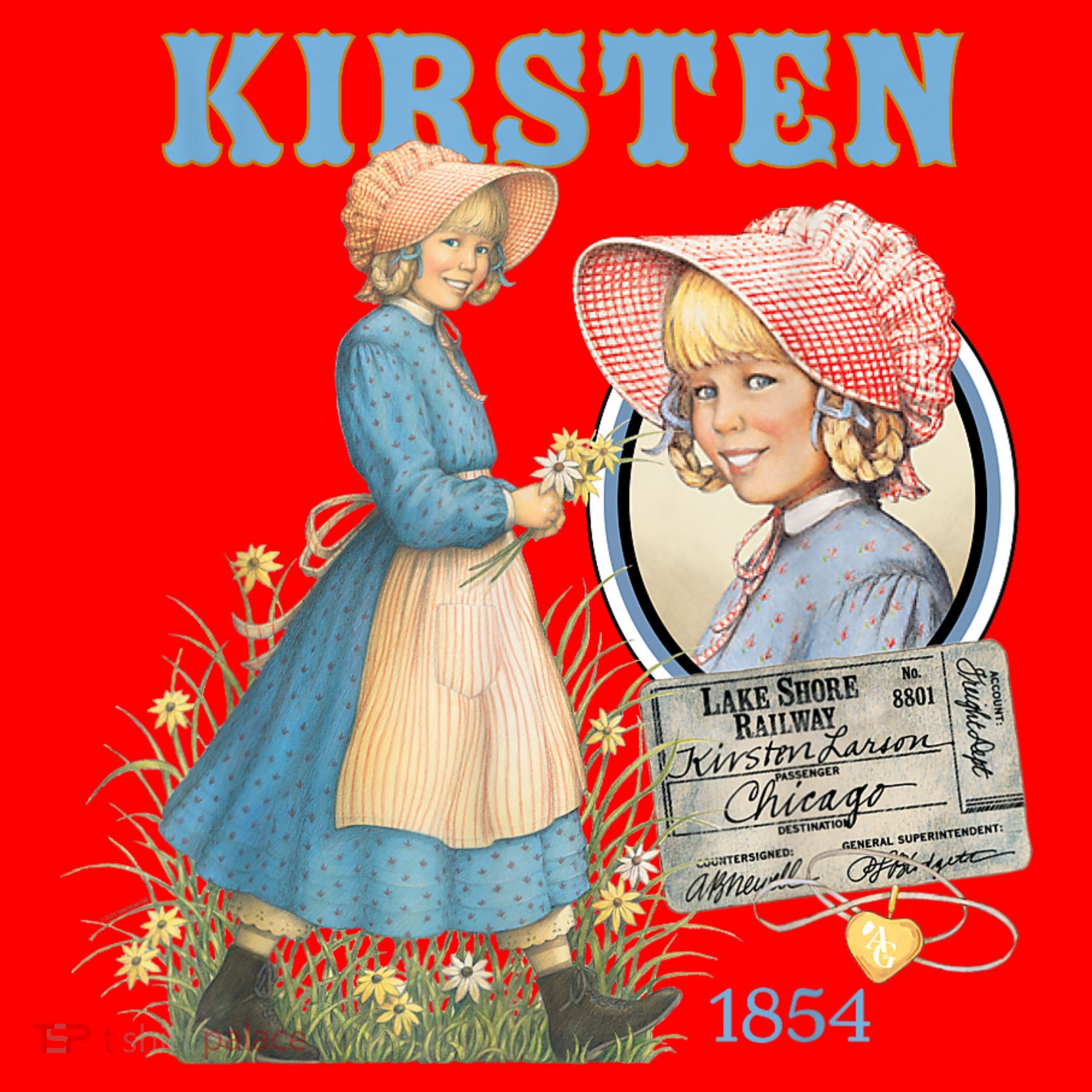 American Girl Kirsten Larson 1854 Santa Hat