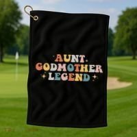 Aunt Godmother Legend Golf Towel thumb 1
