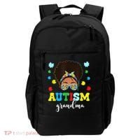Autism Grandma Life Messy Bun Black Afro Autism Backpack thumb 0