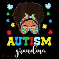 Autism Grandma Life Messy Bun Black Afro Autism Coffee Mug thumb 5
