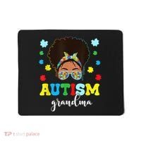 Autism Grandma Life Messy Bun Black Afro Autism Mousepad thumb 0
