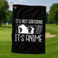 Anime Girl L It's Not Cartoons It's Anime L Anime Lover Gift Golf Towel thumb 1