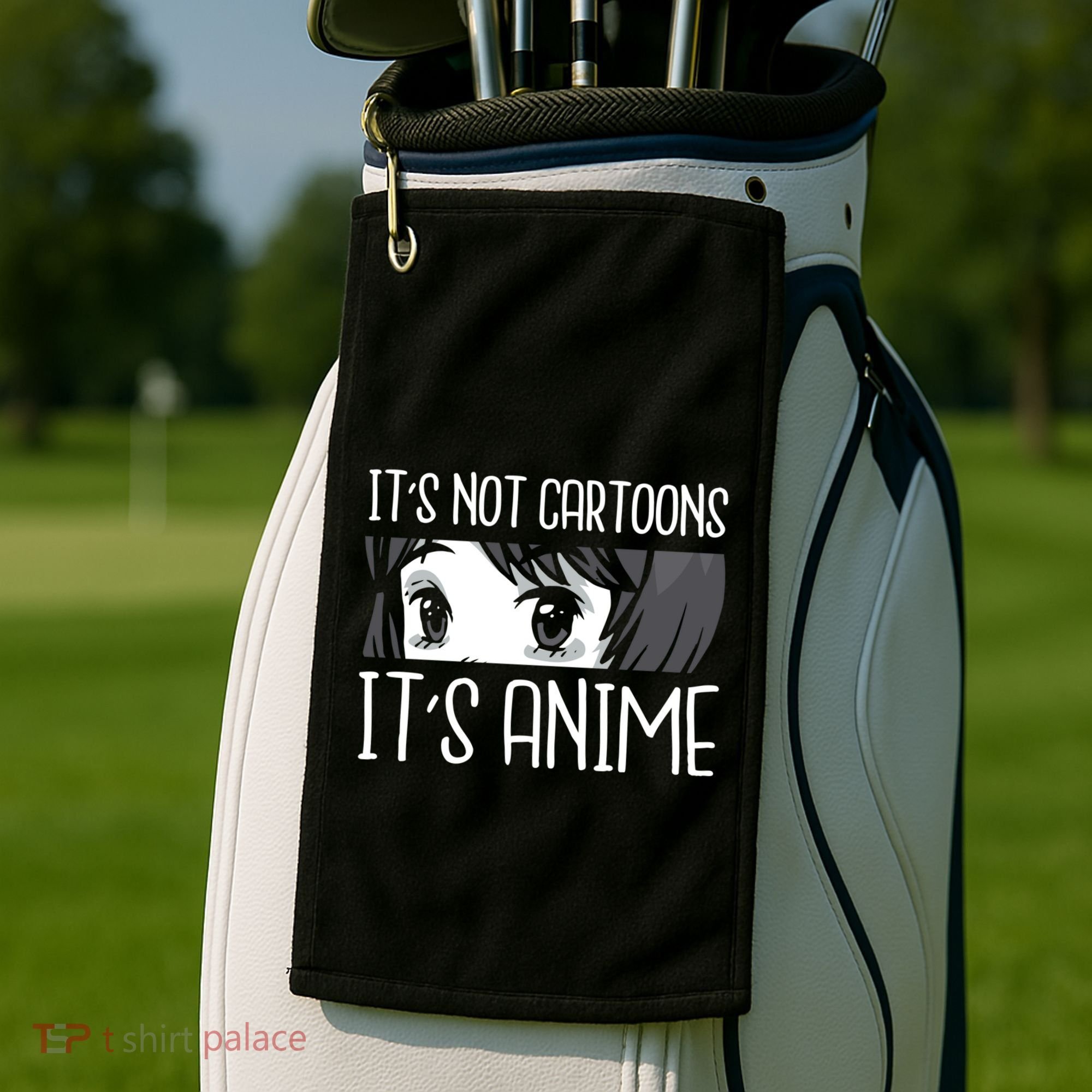 Anime Girl L It's Not Cartoons It's Anime L Anime Lover Gift Golf Towel