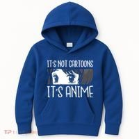 Anime Girl L It's Not Cartoons It's Anime L Anime Lover Gift Kids Hoodie thumb 0