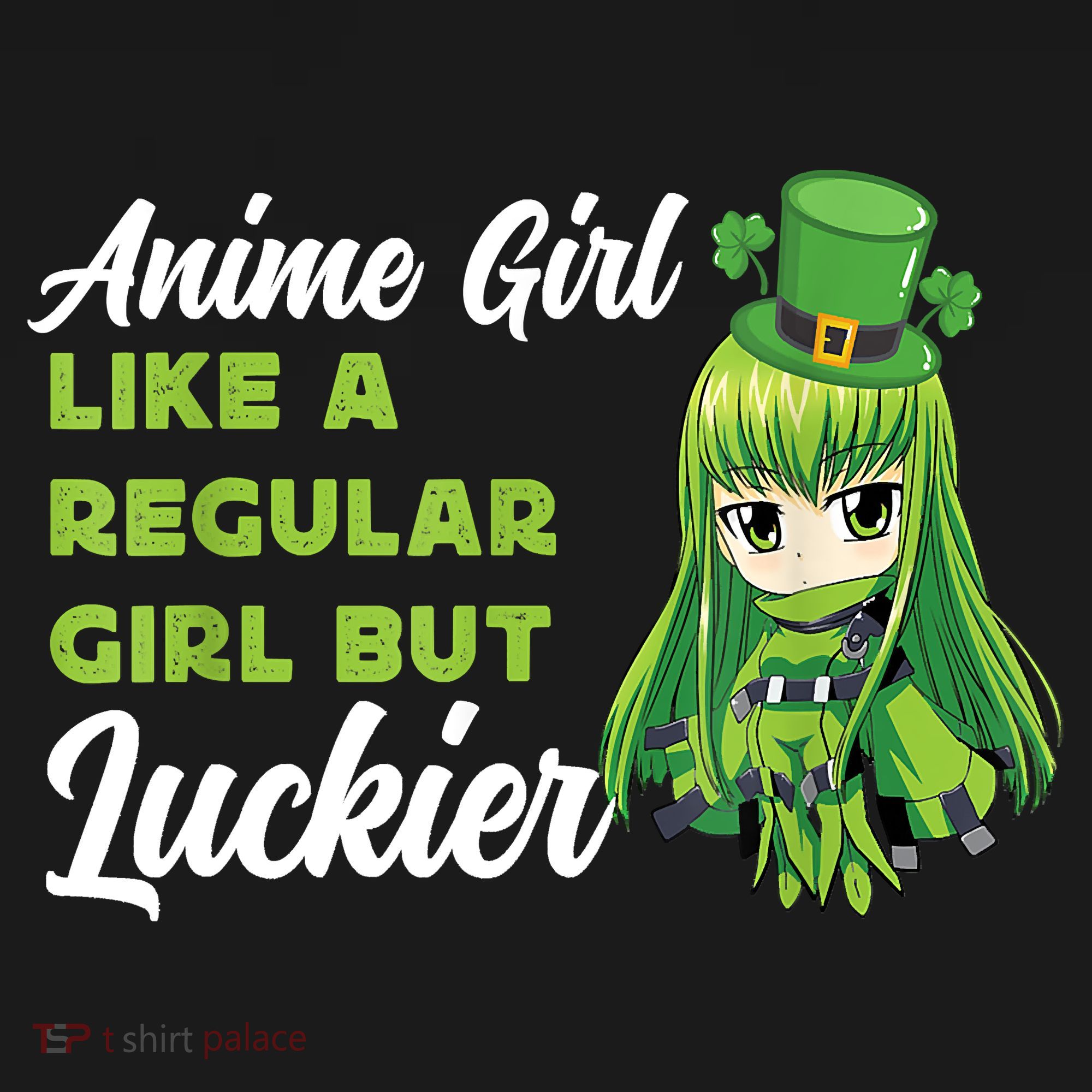 Anime Girl Like A Regular Girl But Luckier St Patrick's Day Ornament