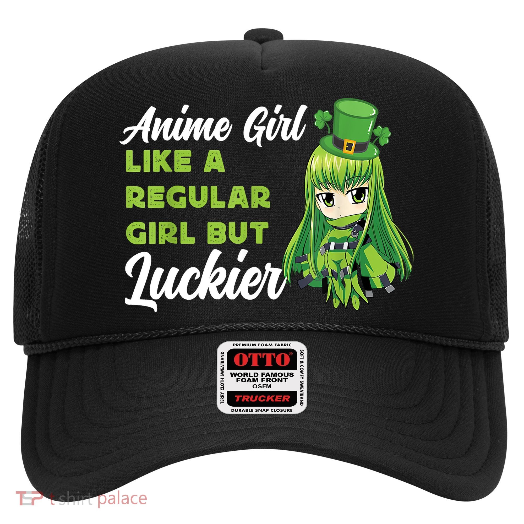 Anime Girl Like A Regular Girl But Luckier St Patrick's Day Hat