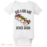 A Girl Loves Sushi  Baby Bodysuit thumb 0