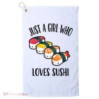 A Girl Loves Sushi  Golf Towel thumb 0