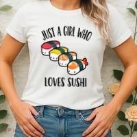 A Girl Loves Sushi  Women's T-Shirt thumb 2