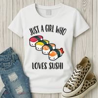 A Girl Loves Sushi  Women's T-Shirt thumb 3