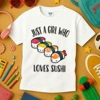 A Girl Loves Sushi  Kids T-Shirt thumb 3