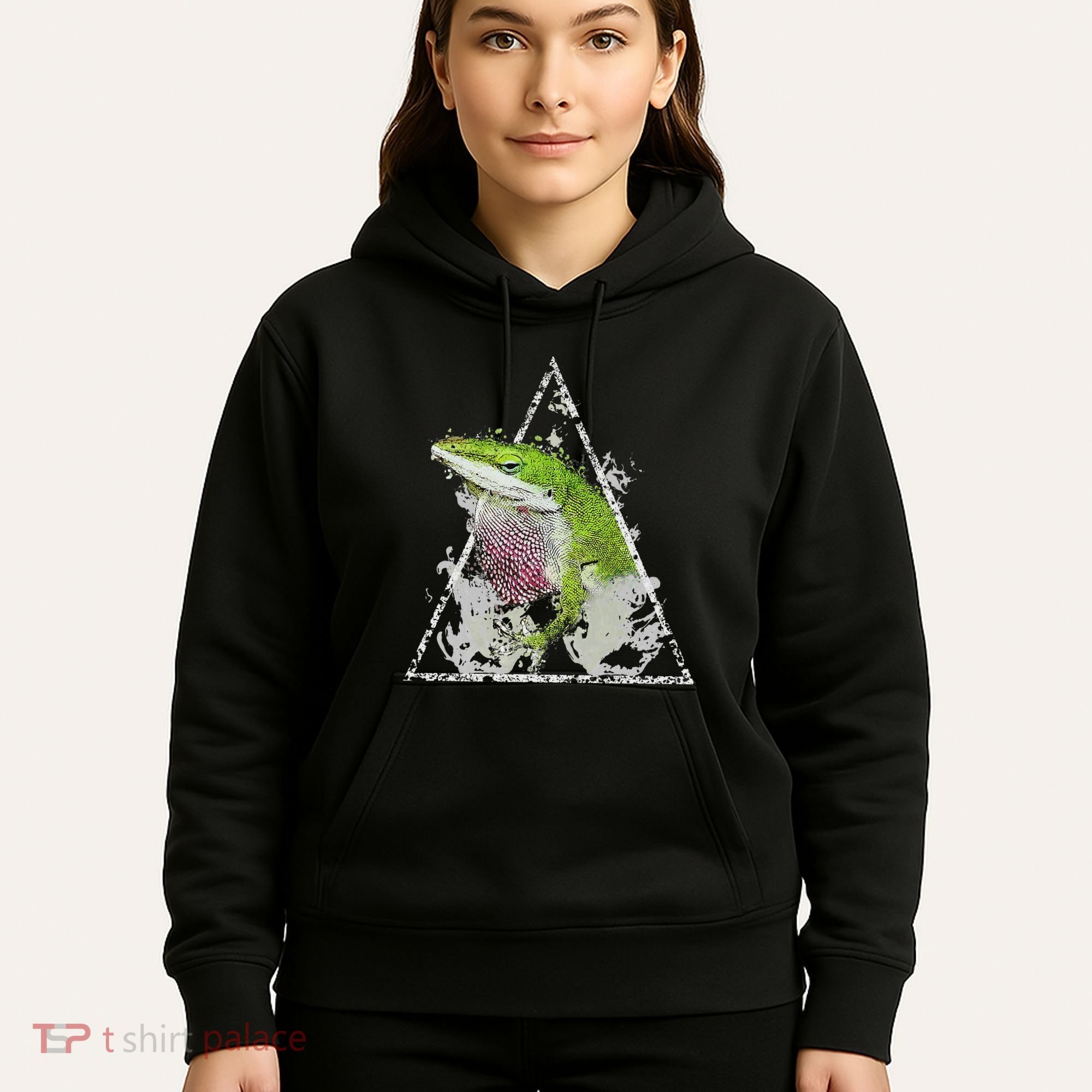 Anole Green Lizard Pet Anoles Reptile Smoke Hoodie