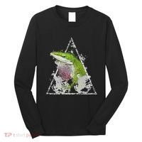 Anole Green Lizard Pet Anoles Reptile Smoke Long Sleeve Shirt thumb 0