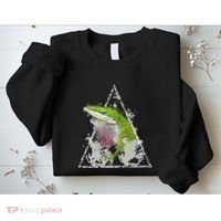 Anole Green Lizard Pet Anoles Reptile Smoke Sweatshirt thumb 2
