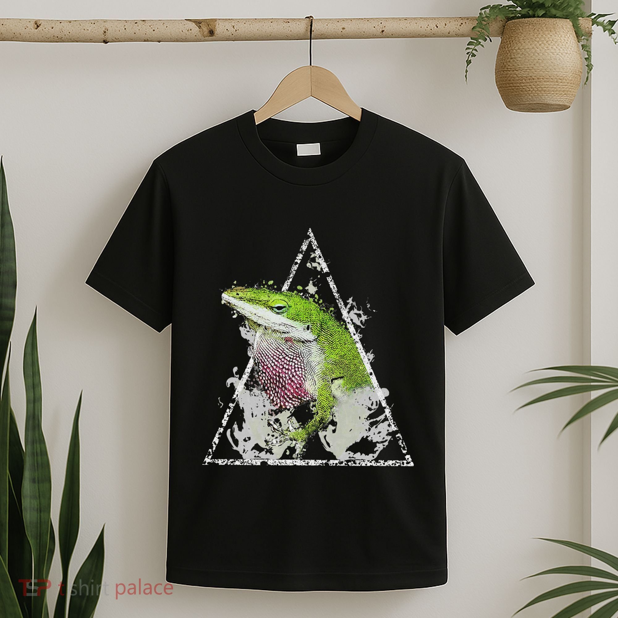 Anole Green Lizard Pet Anoles Reptile Smoke T-Shirt