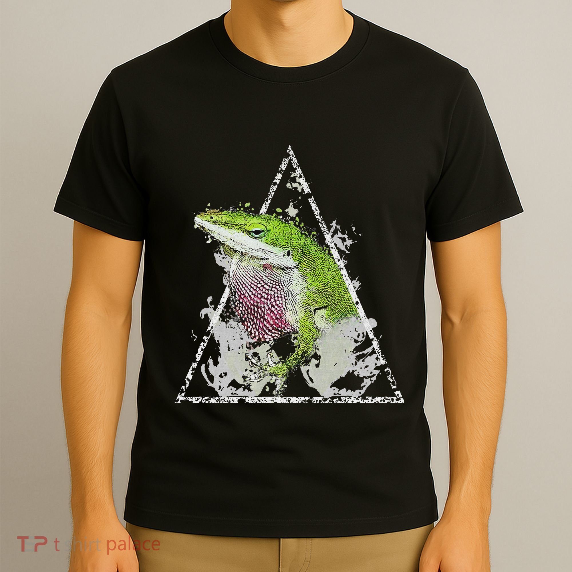Anole Green Lizard Pet Anoles Reptile Smoke T-Shirt