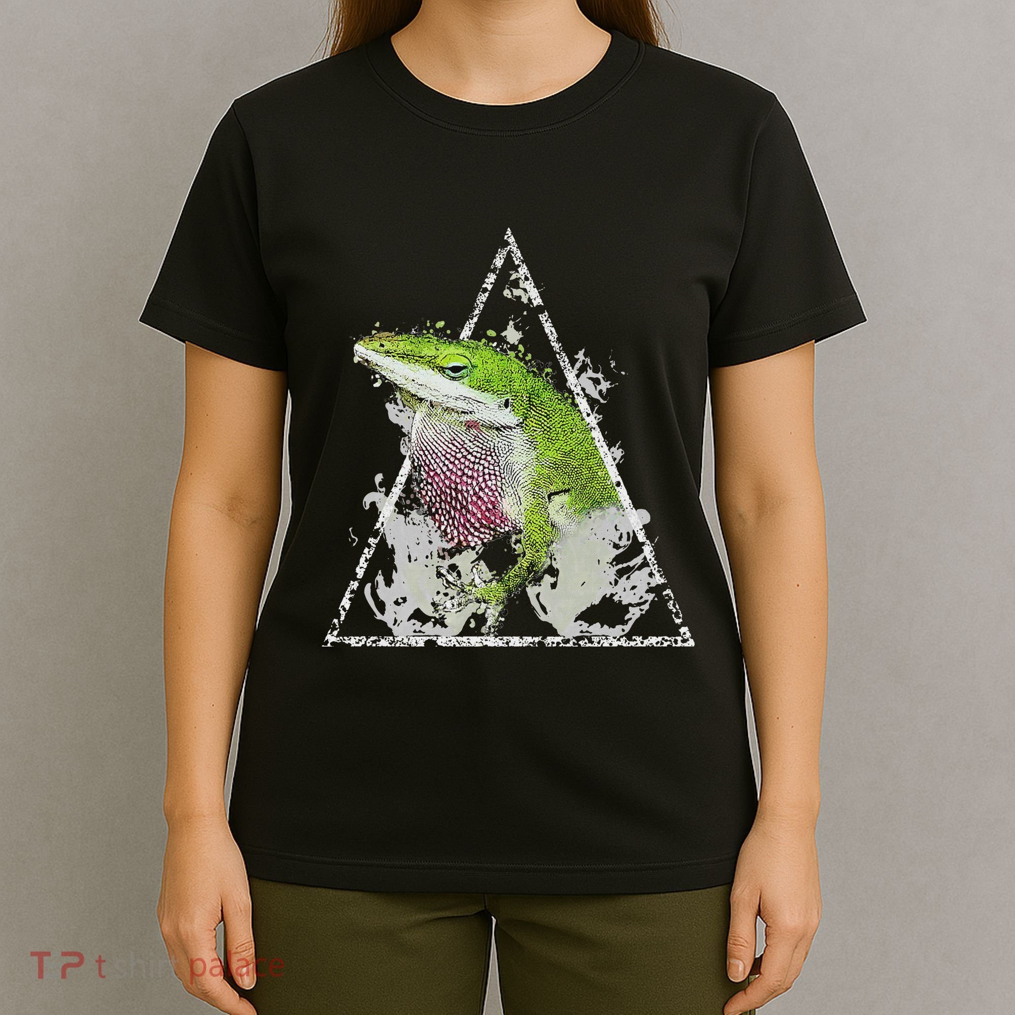 Anole Green Lizard Pet Anoles Reptile Smoke T-Shirt