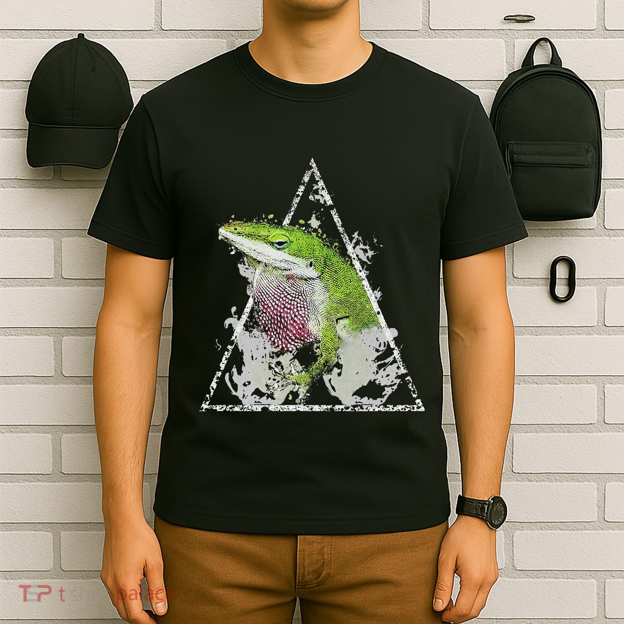 Anole Green Lizard Pet Anoles Reptile Smoke T-Shirt