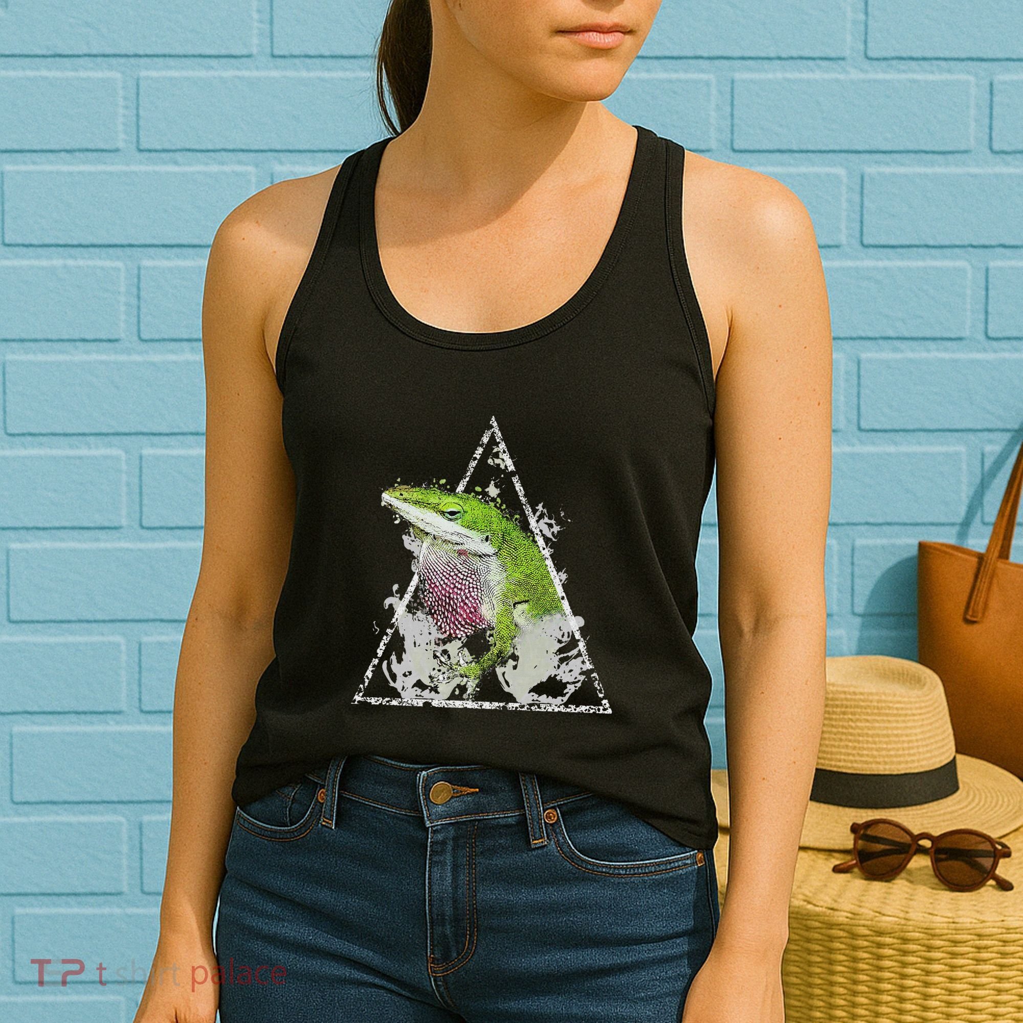 Anole Green Lizard Pet Anoles Reptile Smoke Women's Tank Top