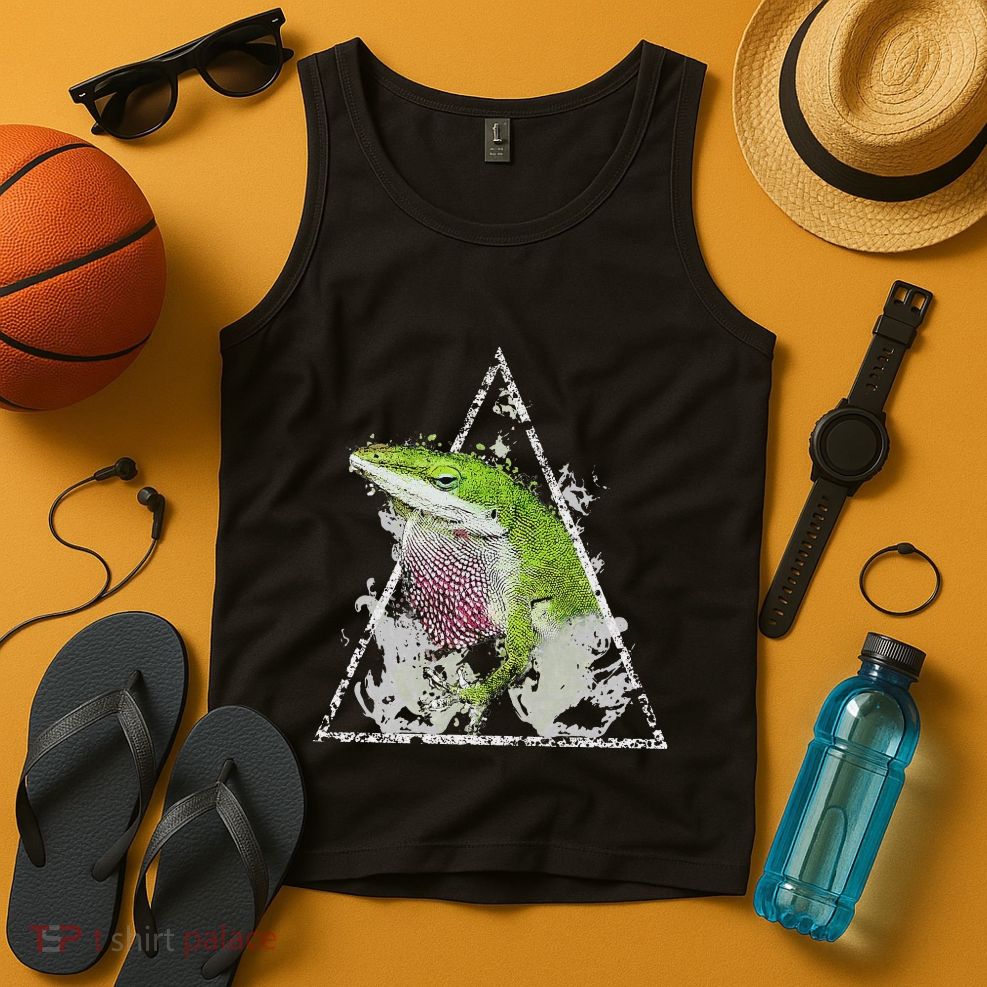 Anole Green Lizard Pet Anoles Reptile Smoke Tank Top