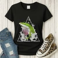 Anole Green Lizard Pet Anoles Reptile Smoke Women's T-Shirt thumb 3