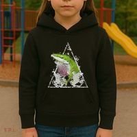Anole Green Lizard Pet Anoles Reptile Smoke Kids Hoodie thumb 3