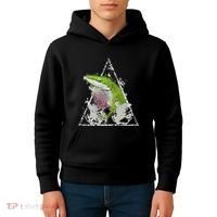 Anole Green Lizard Pet Anoles Reptile Smoke Kids Hoodie thumb 4