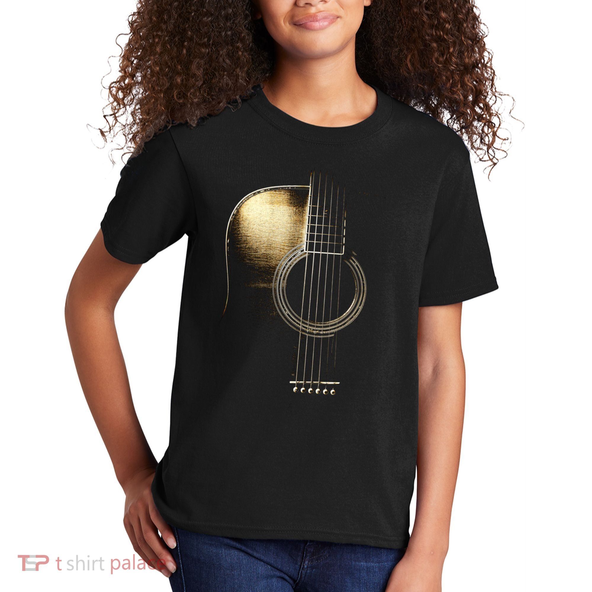 Acoustic Guitar Lite (Please See Description) Kids T-Shirt