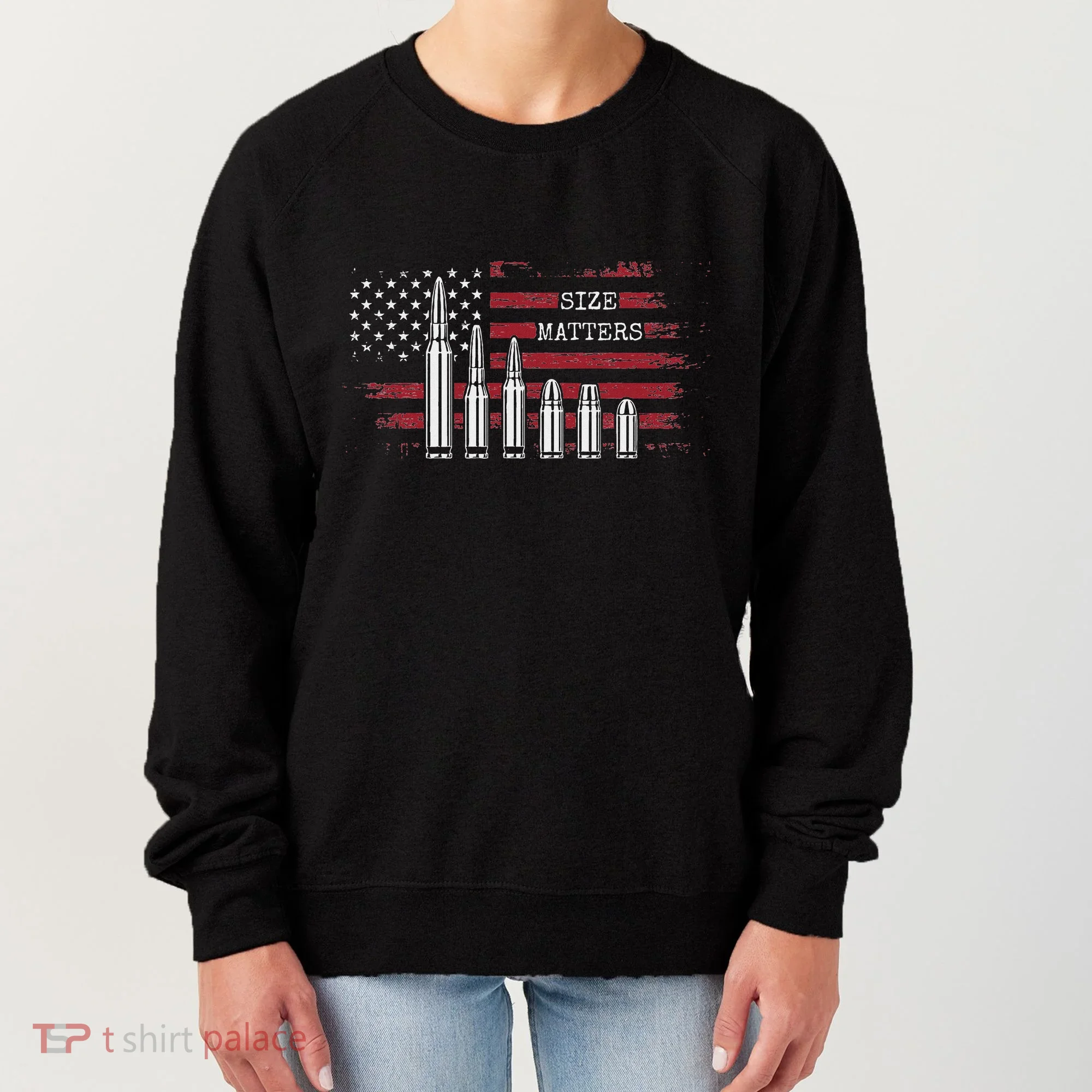 Ammo & Gun Lover  Size Matters Bullets & Caliber Women's Sweatshirt