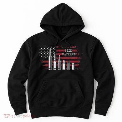 Ammo & Gun Lover  Size Matters Bullets & Caliber Hoodie