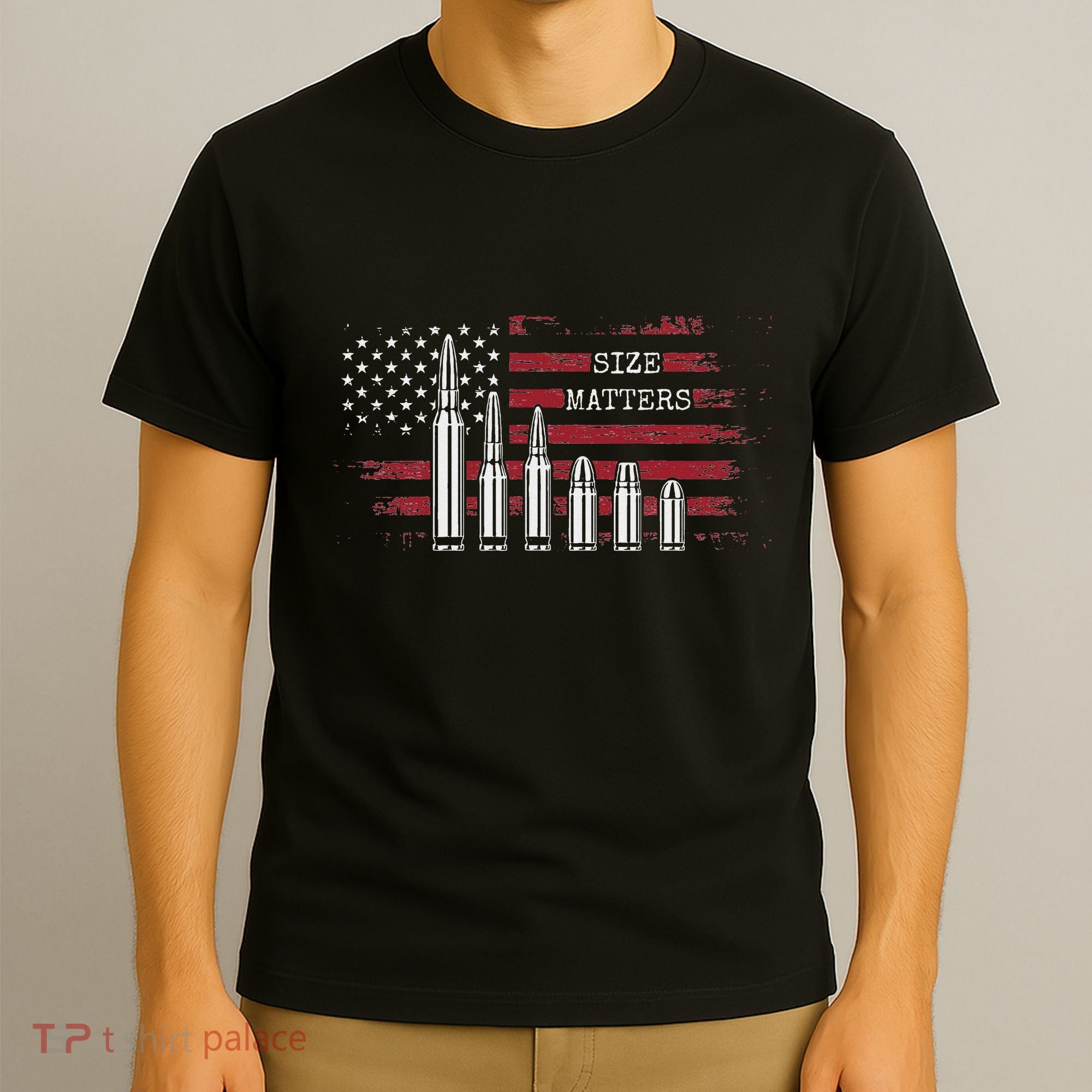 Ammo & Gun Lover  Size Matters Bullets & Caliber T-Shirt