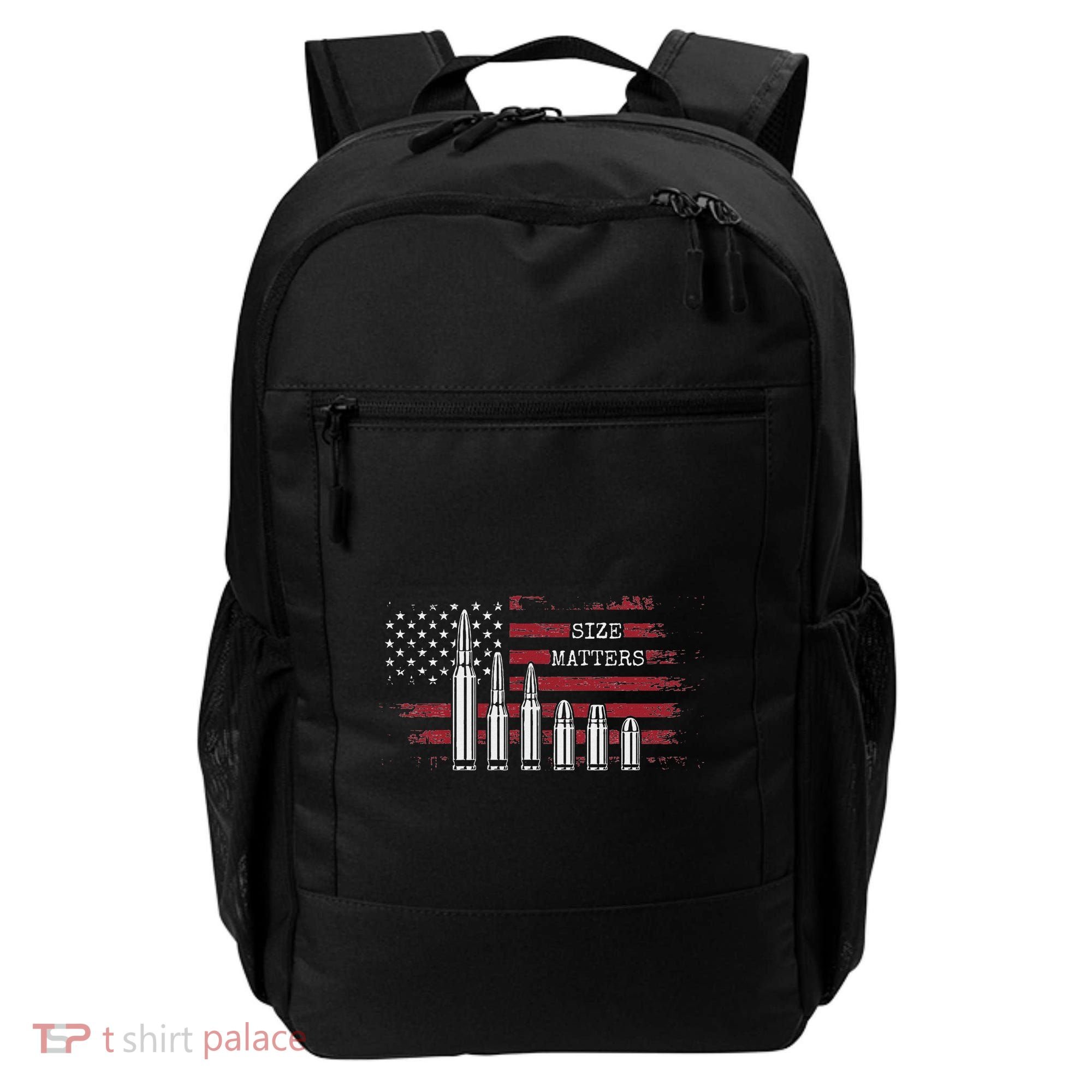 Ammo & Gun Lover  Size Matters Bullets & Caliber Backpack