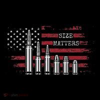 Ammo & Gun Lover  Size Matters Bullets & Caliber Button thumb 1