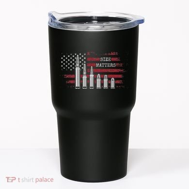 Ammo & Gun Lover  Size Matters Bullets & Caliber Tumbler
