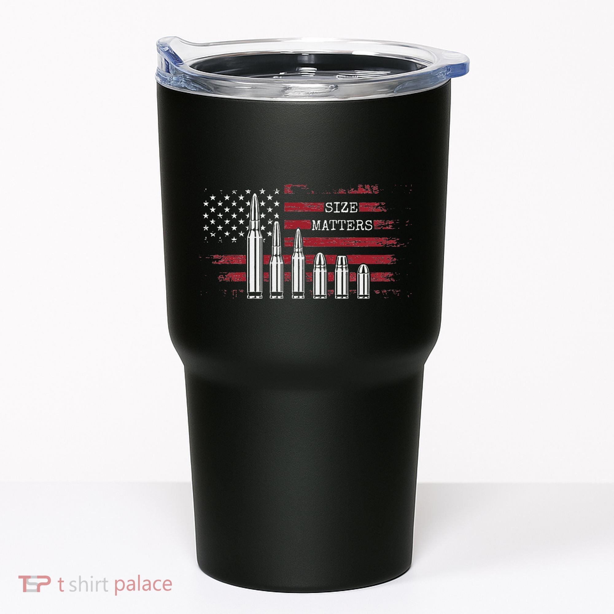 Ammo & Gun Lover  Size Matters Bullets & Caliber Tumbler