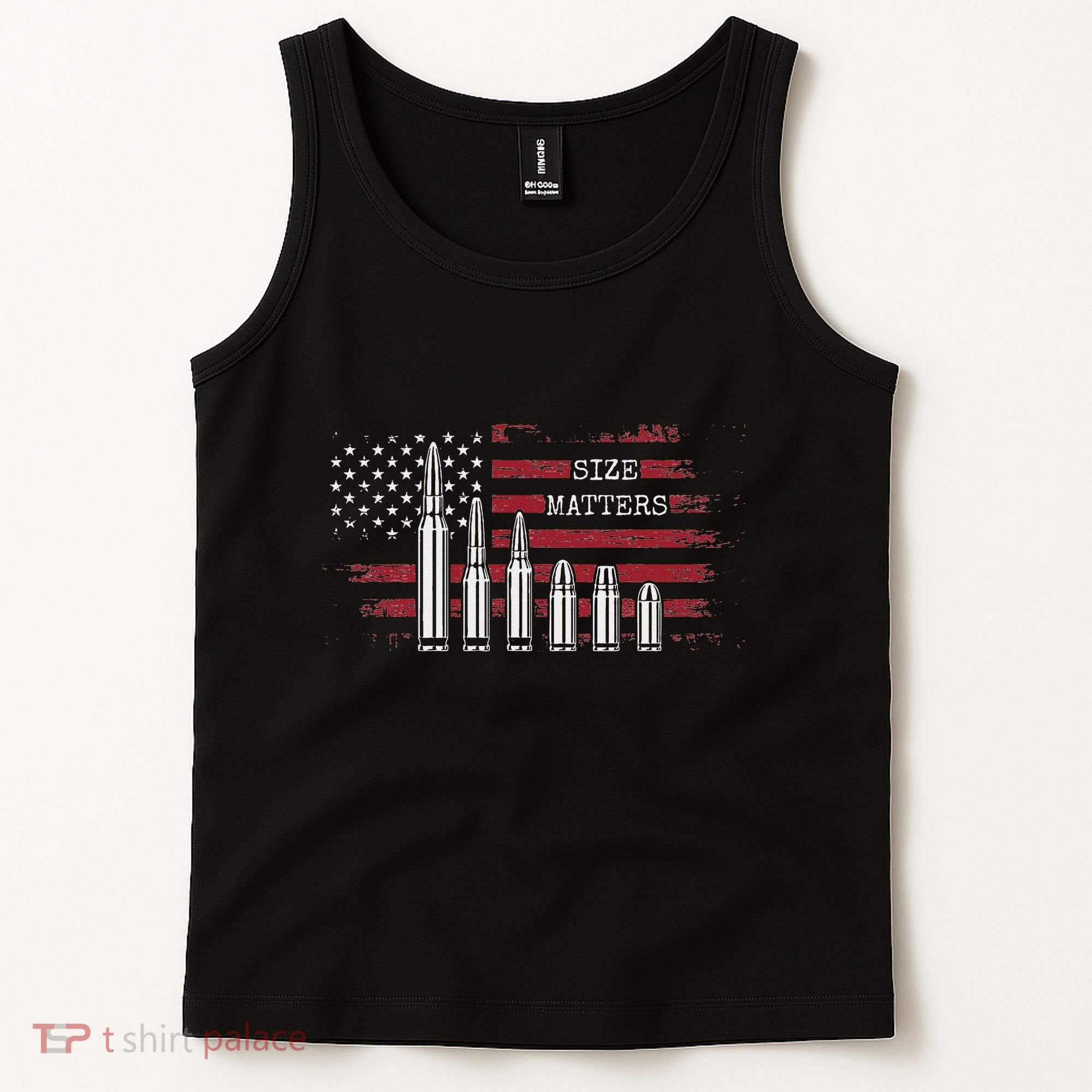 Ammo & Gun Lover  Size Matters Bullets & Caliber Tank Top