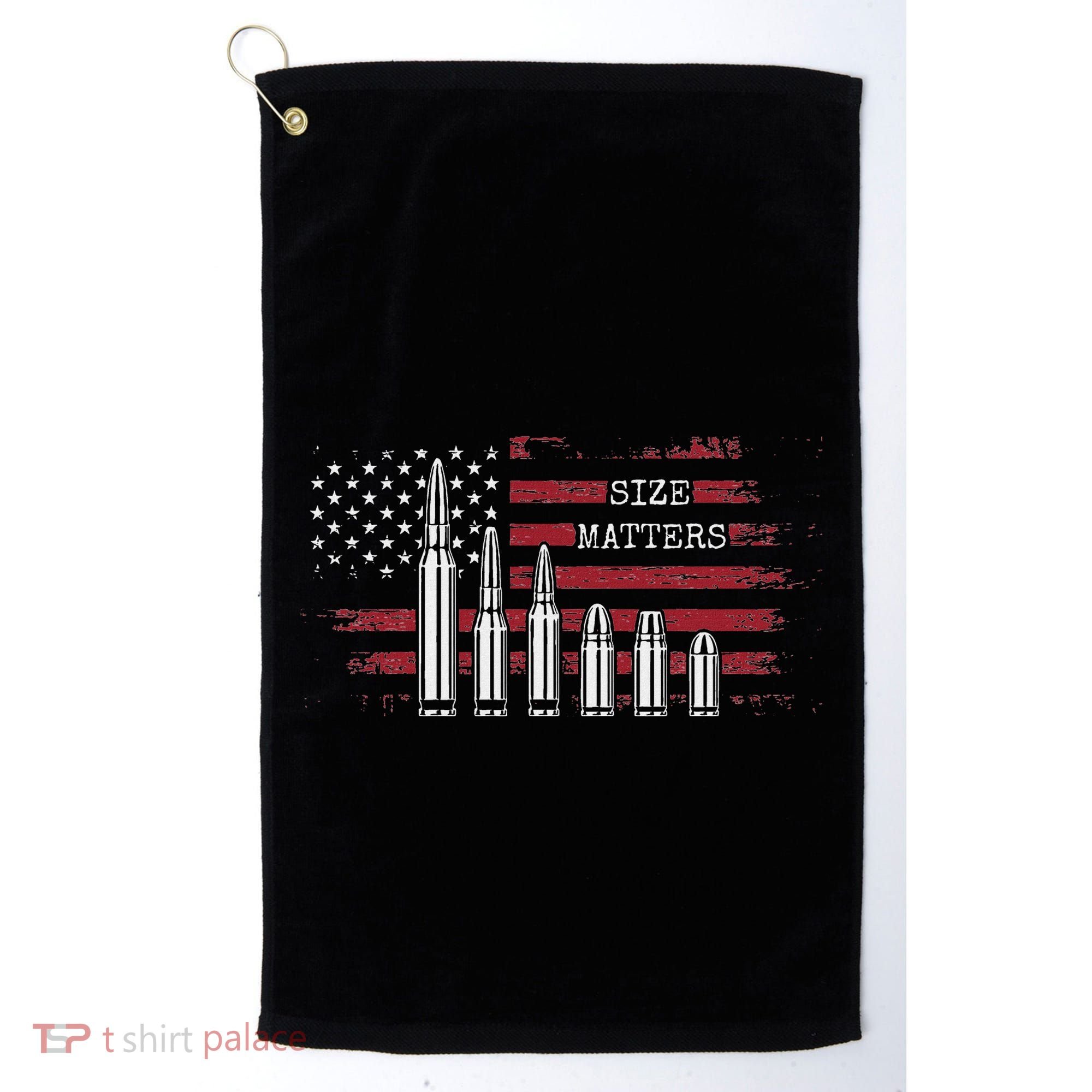 Ammo & Gun Lover  Size Matters Bullets & Caliber Golf Towel