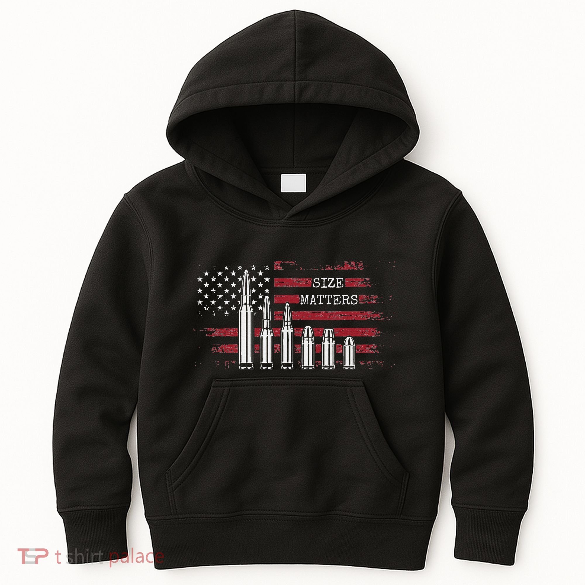 Ammo & Gun Lover  Size Matters Bullets & Caliber Kids Hoodie