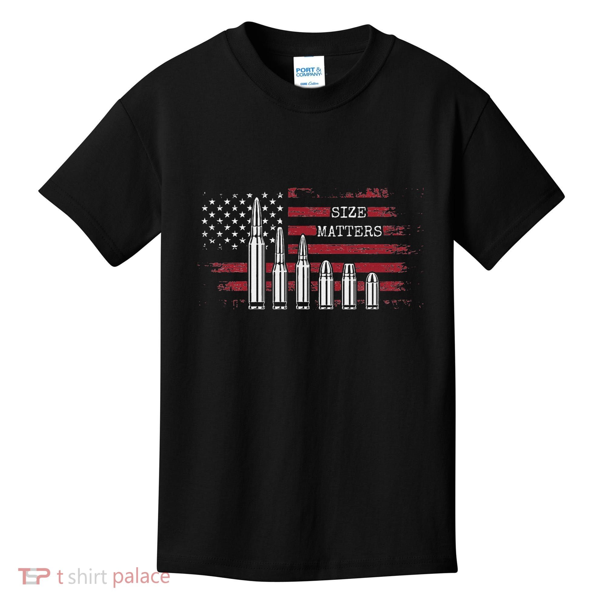Ammo & Gun Lover  Size Matters Bullets & Caliber Kids T-Shirt
