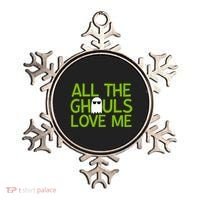 All Ghouls Love Me Funny Halloween Ghost Ornament thumb 0