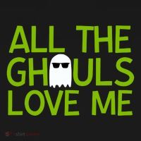 All Ghouls Love Me Funny Halloween Ghost Ornament thumb 1