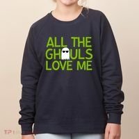All Ghouls Love Me Funny Halloween Ghost Women's Sweatshirt thumb 0