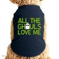 All Ghouls Love Me Funny Halloween Ghost Doggie Tank thumb 0
