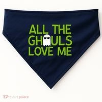 All Ghouls Love Me Funny Halloween Ghost USA-Made Doggie Bandana thumb 0