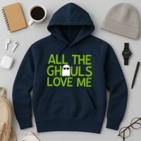 All Ghouls Love Me Funny Halloween Ghost Hoodie thumb 3