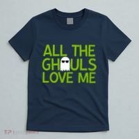 All Ghouls Love Me Funny Halloween Ghost T-Shirt thumb 5