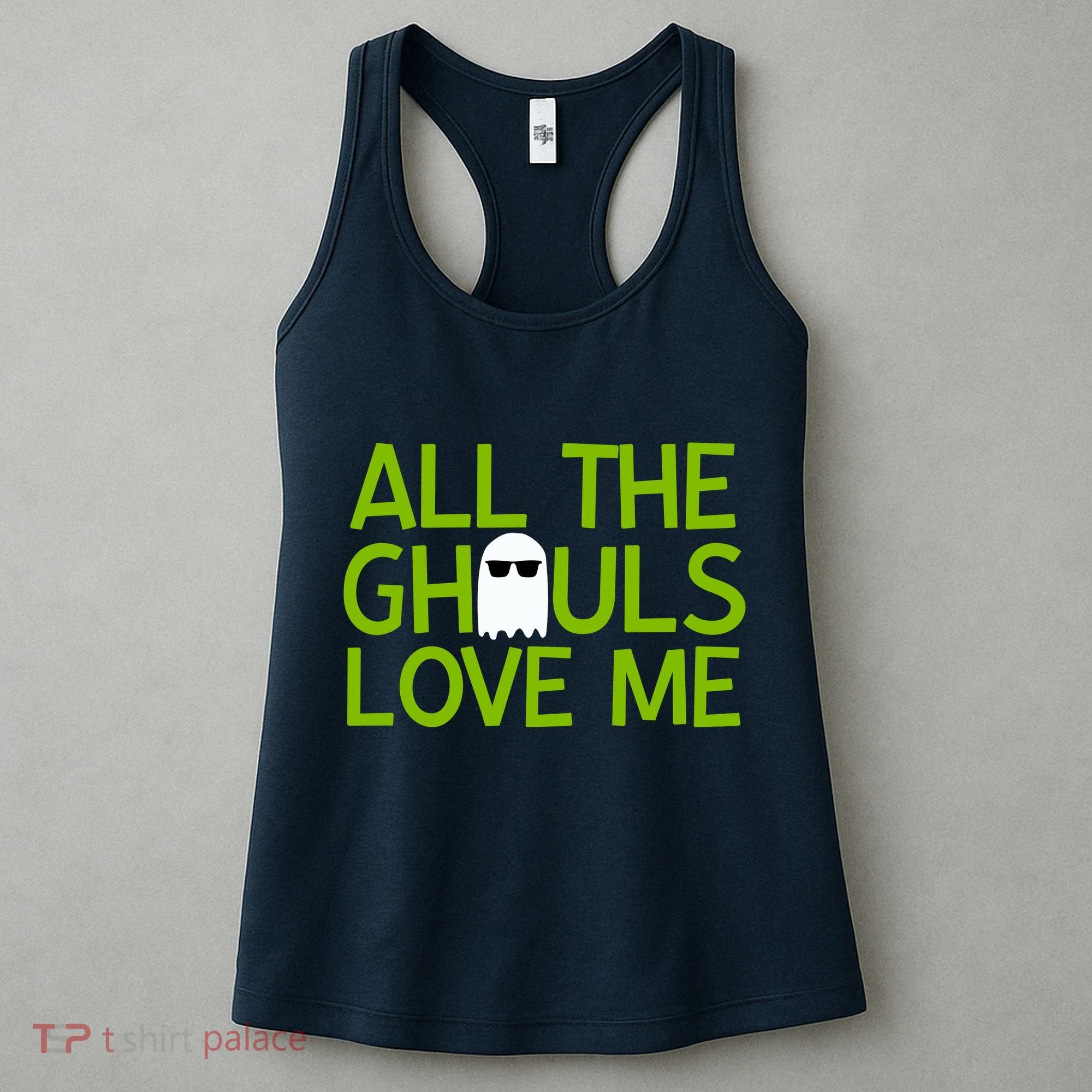 All Ghouls Love Me Funny Halloween Ghost Women's Tank Top