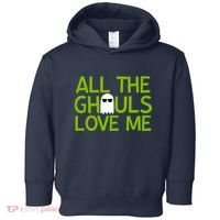 All Ghouls Love Me Funny Halloween Ghost Toddler Hoodie thumb 0