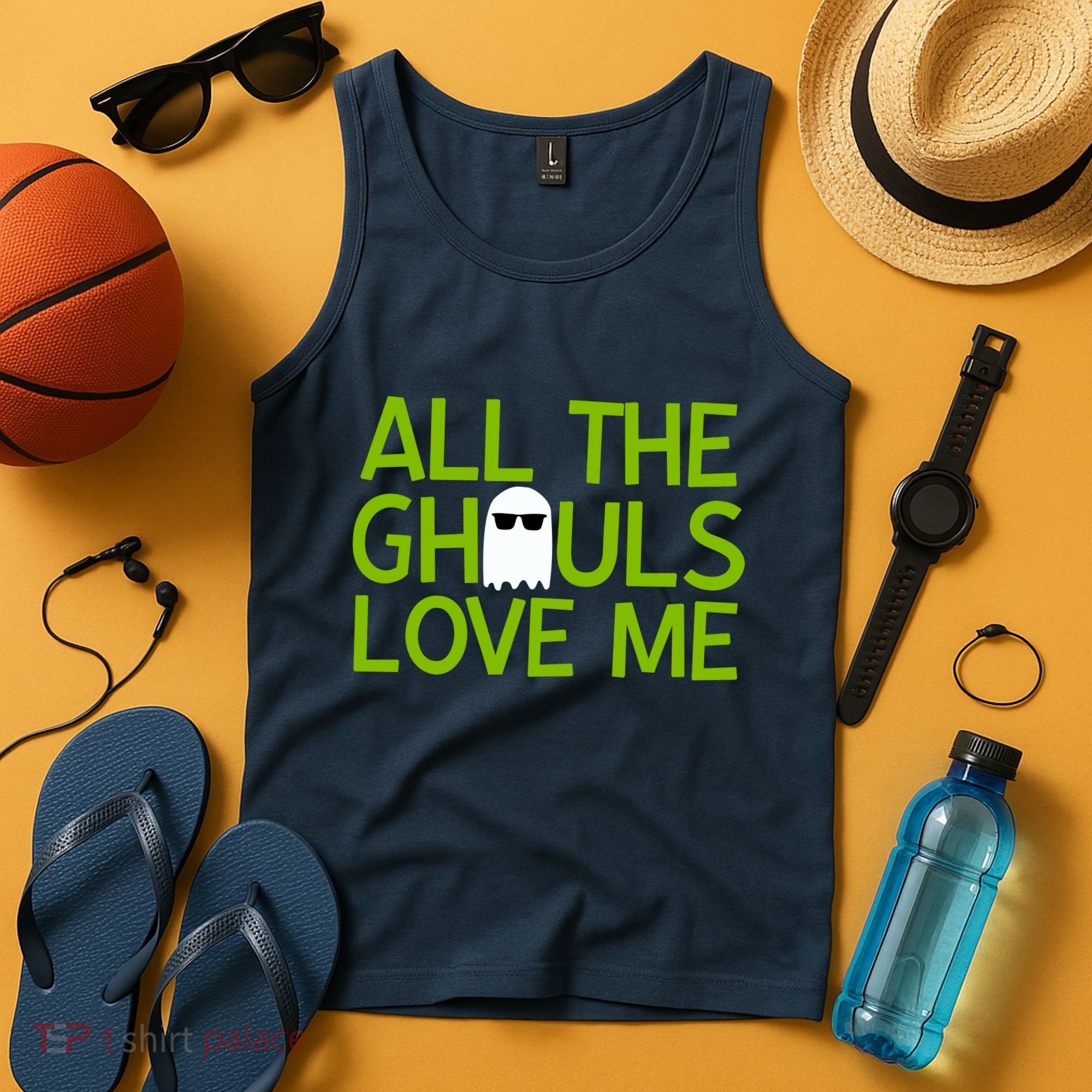 All Ghouls Love Me Funny Halloween Ghost Tank Top
